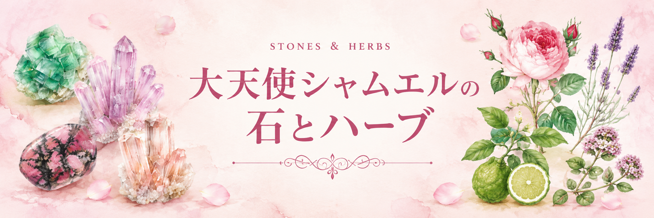 大天使シャムエルの石とハーブ