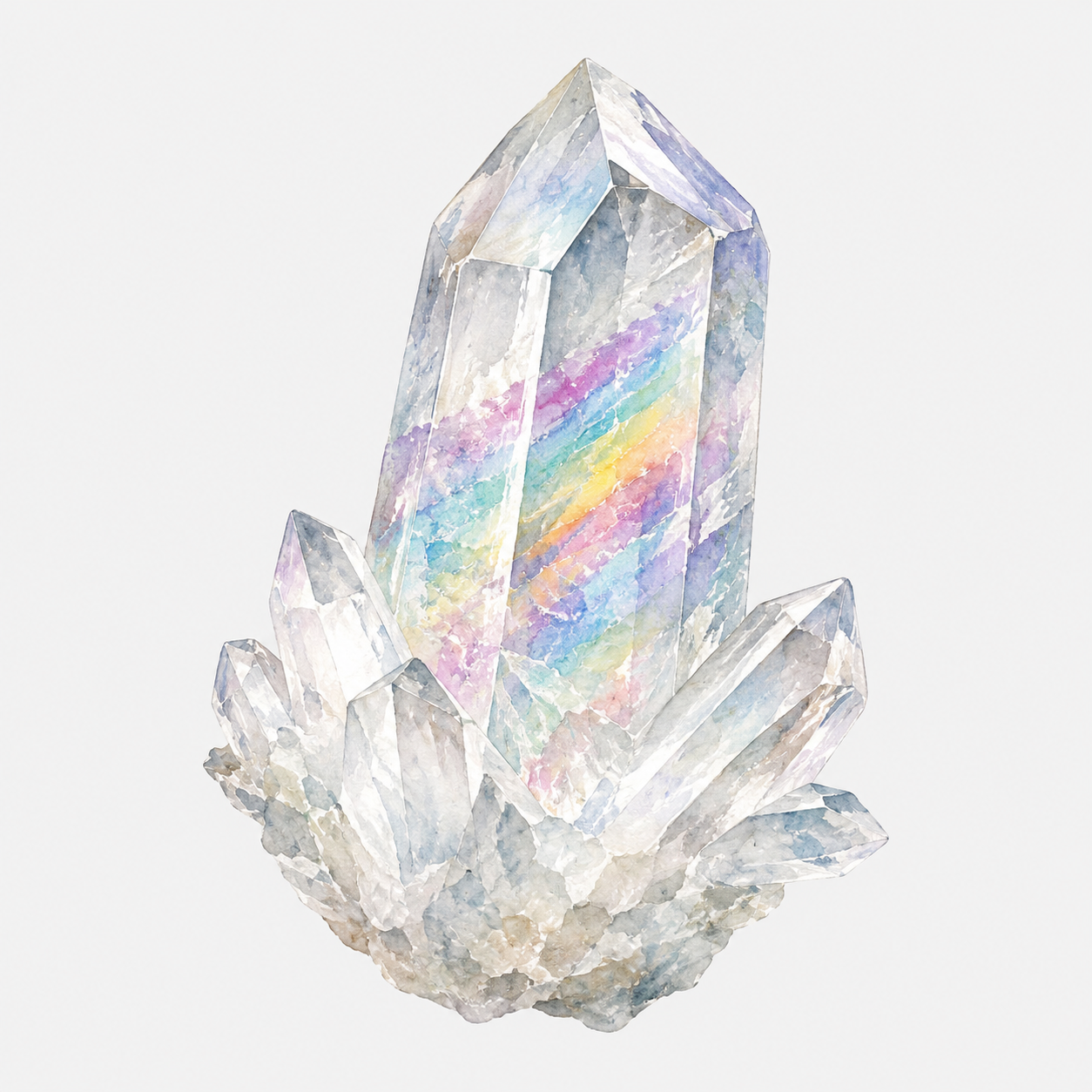 虹入り水晶