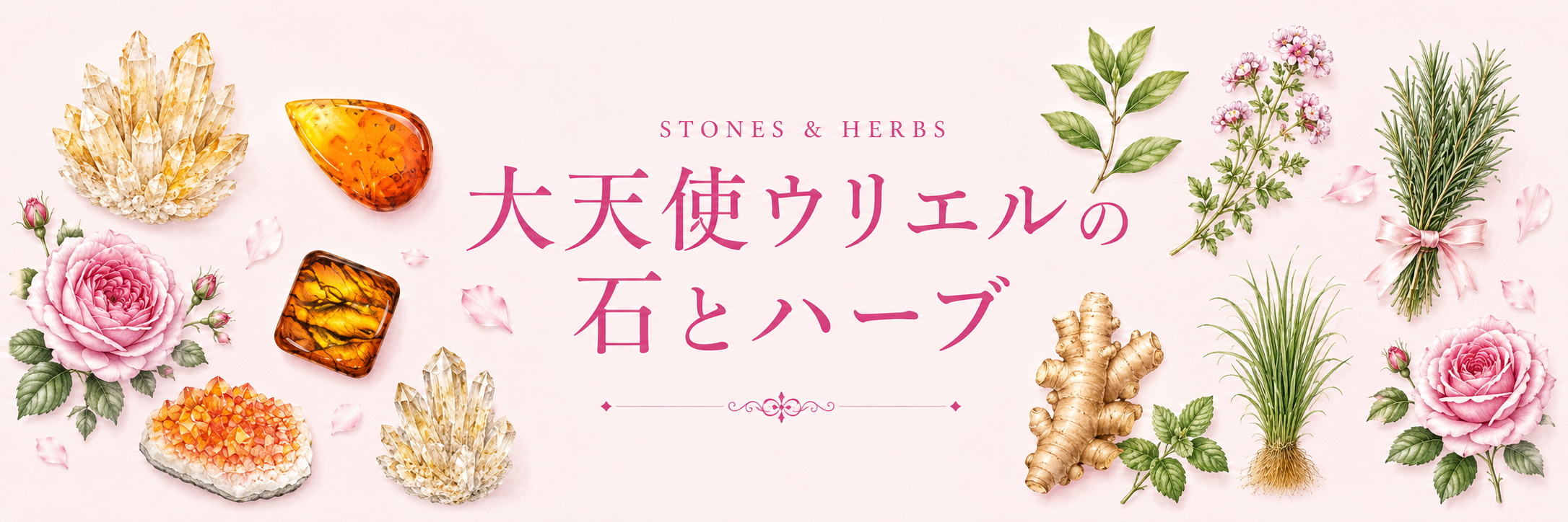 大天使ウリエルの石とハーブ