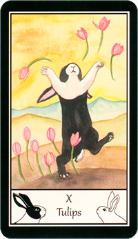 うさぎのタロット チューリップの１０（10 of Tulips）