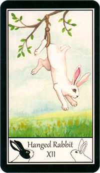 うさぎのタロット 吊られたうさぎ（The Hanged Rabbit）