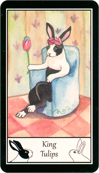 うさぎのタロット チューリップのキング（King of Tulips）